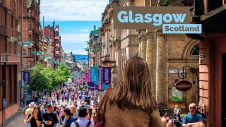 Glasgow Scotland 🏴󠁧󠁢󠁳󠁣󠁴󠁿  January 2023 Walking Tour 4K HDR 60fps [upl. by Maren]