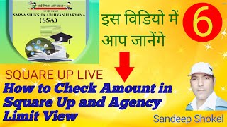 SQUARE UP 6 How to Check Amount in Square Up Live And Agency Limit View SSA  PFMS [upl. by Anse239]