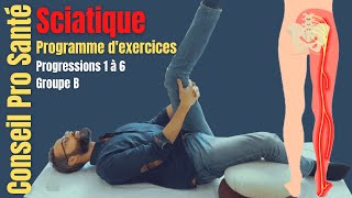 Exercice SCIATIQUE  PROGRAMME dexercices pour la soigner [upl. by Attenol]