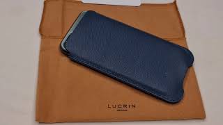 LUCRIN Leather Phonecase  Unboxing amp Review [upl. by Epolulot]