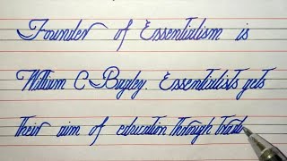 Beautiful cursive style English handwriting ✍️ Essentialism Philosophy [upl. by Ynoble]