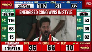 Revanth Reddy Press Conference After Winning Telangana  Election Results News  India Today [upl. by Major]