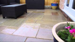 Nustone  Autumn Brown Indian Sandstone Paving  Garden Patio Slabs [upl. by Ruhl]