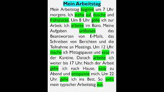 Mein Arbeitstag  Erzählung A2B1 Berlin Deutschhören B1 A2 [upl. by Leddy202]