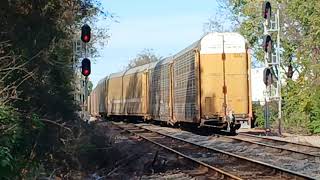 Like Weebles Autoracks wobble but they dont fall down CSX M212 NB to the Mainline [upl. by Sion]