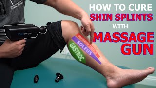 How To Use A Massage Gun On Shin Splints  Physical Therapist Teaches [upl. by Marcille537]