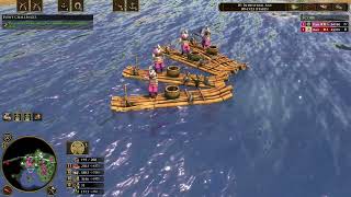 AOE3 ChineseJapanese fishing boat animation [upl. by Norabal]