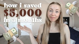 HOW I SAVED 5000 IN 3 MONTHS money savings tips how to save more money  hit your savings goals [upl. by Aihsenek]