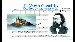 Cuadros de una Exposición quotEl viejo castilloquot Mussorgsky Partitura Orff [upl. by Deane]