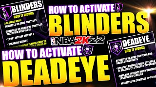 HOW TO ACTIVATE BLINDERS 2K22 AND DEADEYE IN 2K22 [upl. by Drolyag]