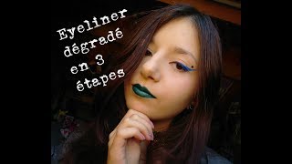 Tuto  comment faire un eyeliner bicolore [upl. by Crawley895]