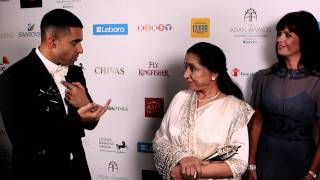 Jay Sean and Asha Bhosle Duet at The Asian Awards 2011 [upl. by Erreit]