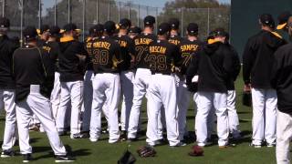 Pittsburgh Pirates spring training starts with pitchers and catchers at Pirate City [upl. by Ahsimaj]