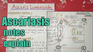 Ascariasis Full notes explain in hindi [upl. by Si]