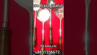 Pure Brass Spatula procured directly from manufacturer brasskitchenset brassware theamritlife [upl. by Htebesile]