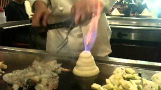 Flaming Onion Volcano  Hibachi Steakhouse [upl. by Enileuqaj42]