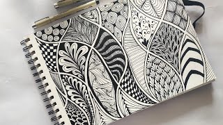 Zentangle art  Doodle patterns  Zendoodle [upl. by Amled]