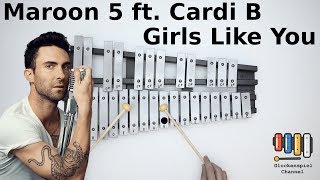 Maroon 5  Girls Like You ft Cardi B💗on the Glockenspiel BELLs [upl. by Ahsenad]