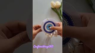 Evil eye hanging 🧿 evileye hanging wallhanging craftideas artandcrafts paperart diy [upl. by Inatsed]