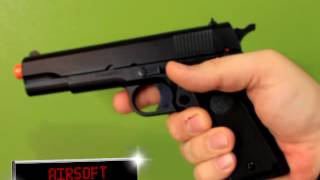 PISTOLA AIRSOFT SPRING 1911 KWC [upl. by Miarzim]