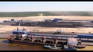 Complete TAKRAF stockyard and port terminal handling system in Russia [upl. by Vivica]