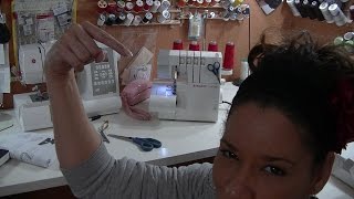 Serger overlock sewing machine How to tips Up close for beginners Singer Pro Finish [upl. by Willy]