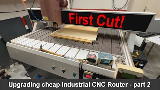 CNC router upgrade  UCCNC AXBBE UCSB  part 2  first cut [upl. by Edahsalof]