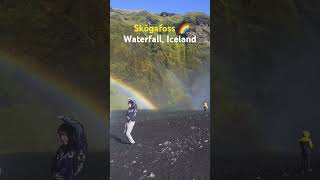 🌈 Skógafoss Iceland  shorts travel icelandtravelguide iceland icelandtraveltips reykjavík [upl. by Neersan621]