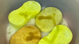 ASMR RINSING SPONGES SOAKED IN PASTE•SUDSY BUCKET 🫧🫧🫧 [upl. by Zapot744]