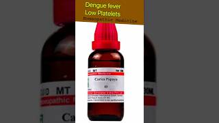 Homeopathic medicine to increase platelets in Dengue fever [upl. by Tamis]