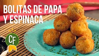 Bolitas de Papa 🥔 y Espinaca  Cocina Fresca [upl. by Anom417]