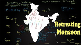 Retreating Monsoon its Mechanism High Pressure Land amp Low Pressure Sea [upl. by Anotyal]