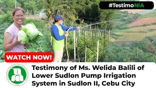 TestimoNIA  Episode 5 Meet Ms Welida Balili of Sudlon II Cebu City  NIA Region 7 [upl. by Callahan]