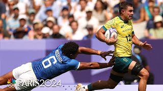 Samoa v Australia  Paris Olympics 2024 Mens Rugby Highlights  NBC Sports [upl. by Shields]