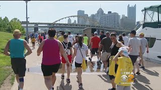 Former Steelers Ilkin Wolfley Host Walk For Homeless Event [upl. by Ahsitil]