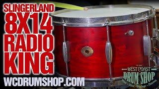 1930s Slingerland 8x14quot Radio King Snare Drum [upl. by Nimar946]