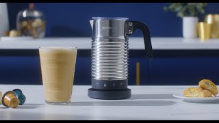 Nespresso Aeroccino 4  How to make a Caffe Latte [upl. by Ahsinned542]