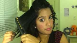 Straightening Short Thick WavyCurly Hair [upl. by Anilrats]