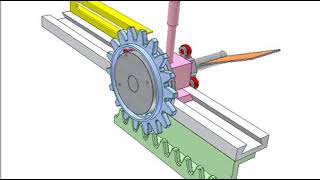 Linear reciprocation with one way interrupted 180 deg rotation 3 [upl. by Ecerahs]