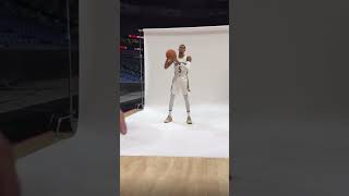 Dejounte Murray Pelicans newest star gets loose for media day cameras BAY2TV [upl. by Aicenet663]