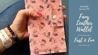 Faux Leather Wallet Sewing Tutorial by Sewspire How to Make It Patternless [upl. by Cheke]