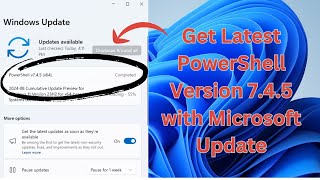 Get Latest PowerShell Version 745 x64 Using Windows Update Settings Hack [upl. by Sergio402]