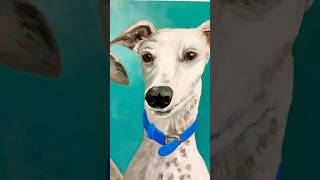 Whippet Portrait 14x11 acrylic on panel petportrait dog [upl. by Aenil]