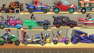 Hill Climb Racing 2  ALL SKINS and VEHICLE PAINTS 2023 [upl. by Yarised986]