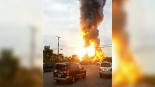 Massive explosion after Baltimore train derailment [upl. by Harriman]