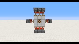 Minecraft 3x3 piston door  Easy tutorial  no observers [upl. by Nich603]