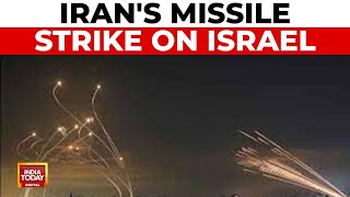 Irans Missile Attack on Israel First Images Released  Israel Iran War Escalates [upl. by Dorinda]