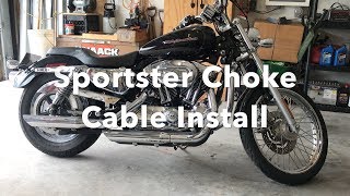 How To Harley Davidson Sportster Choke Cable Repair or Replace [upl. by Akcimahs]