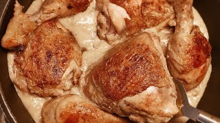 Chicken Fricassee quick French Chicken Stew 154 [upl. by Aliemaj]