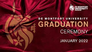 DMU January Graduations 2022 Thursday 20 January 10am [upl. by Arrek]